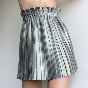 Metallic mini skirt